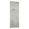Ellipse Sliding Wardrobe Door 4 Panel Arctic White Glass With Aluminium Frame (W)610mm