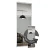 Duo Sliding Wardrobe Door Mirror With Aluminium Frame (W)762mm