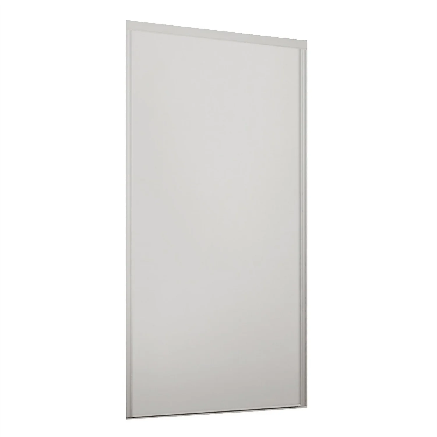 Loft Sliding Wardrobe Door White Panel With White Wood Effect Frame (W)610mm
