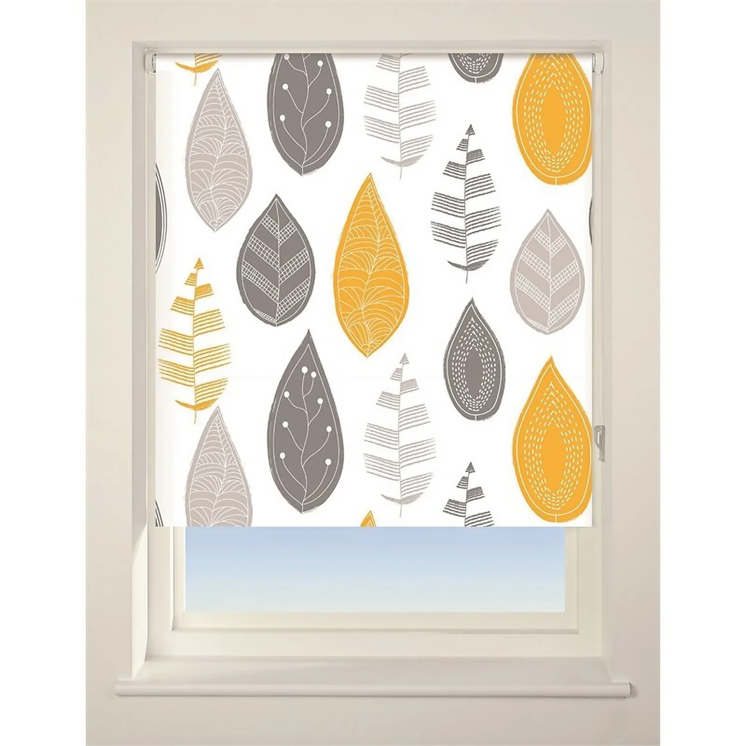 Leaf Roller Blind - 120cm - Yellow