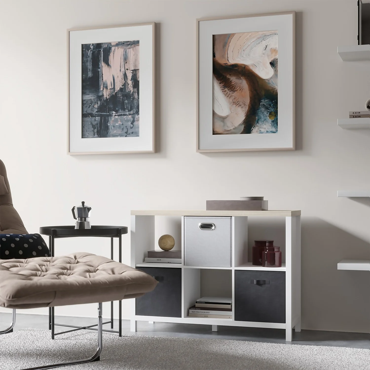 Clever Cube Fabric Insert - Woven Silver - Image 2