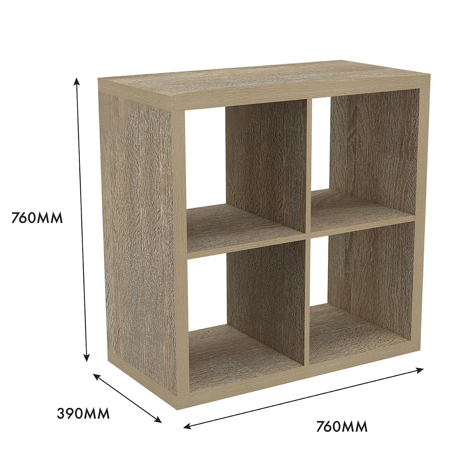 Clever Cube 2x2 Storage Unit - Oak - Image 6