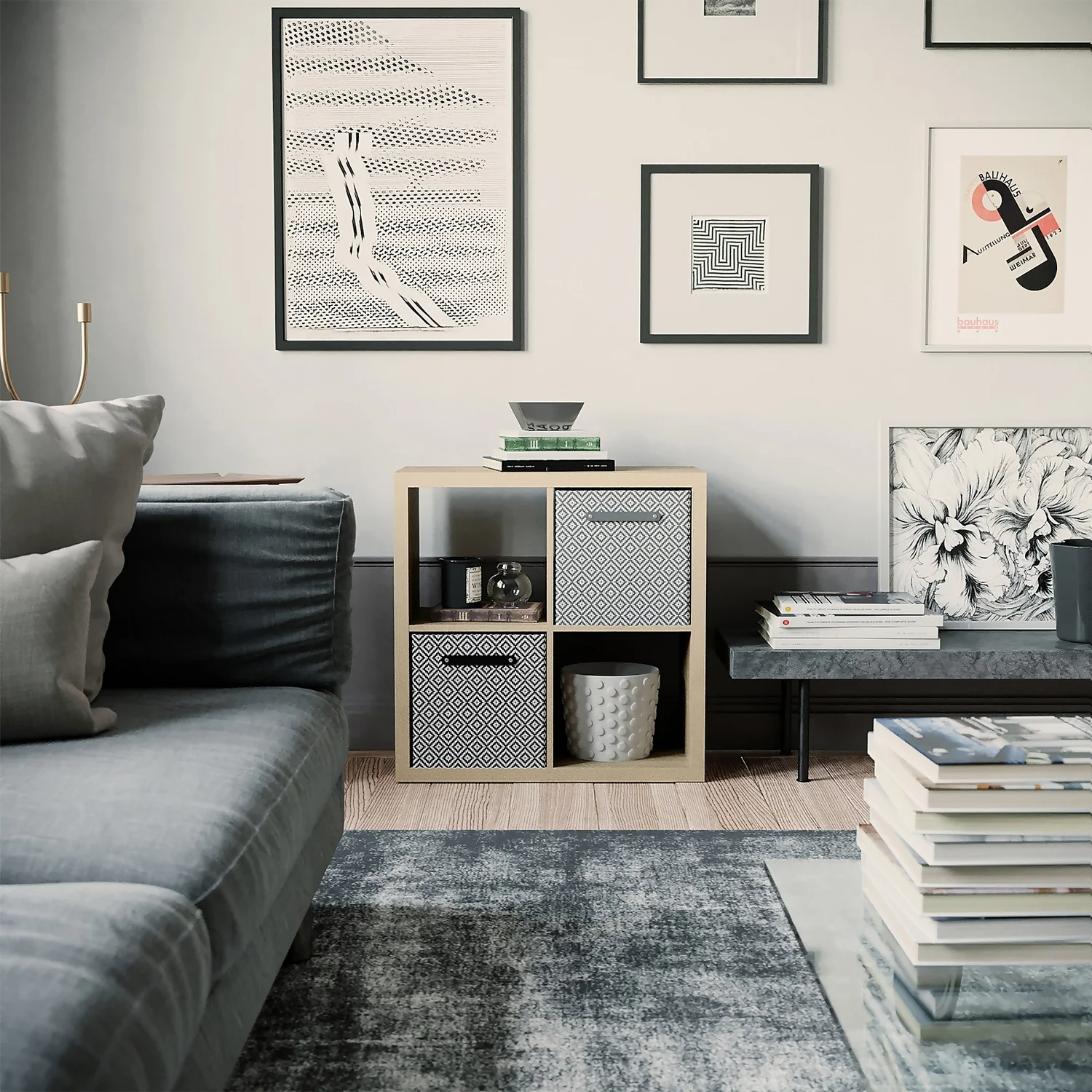 Clever Cube 2x2 Storage Unit - Oak - Image 3