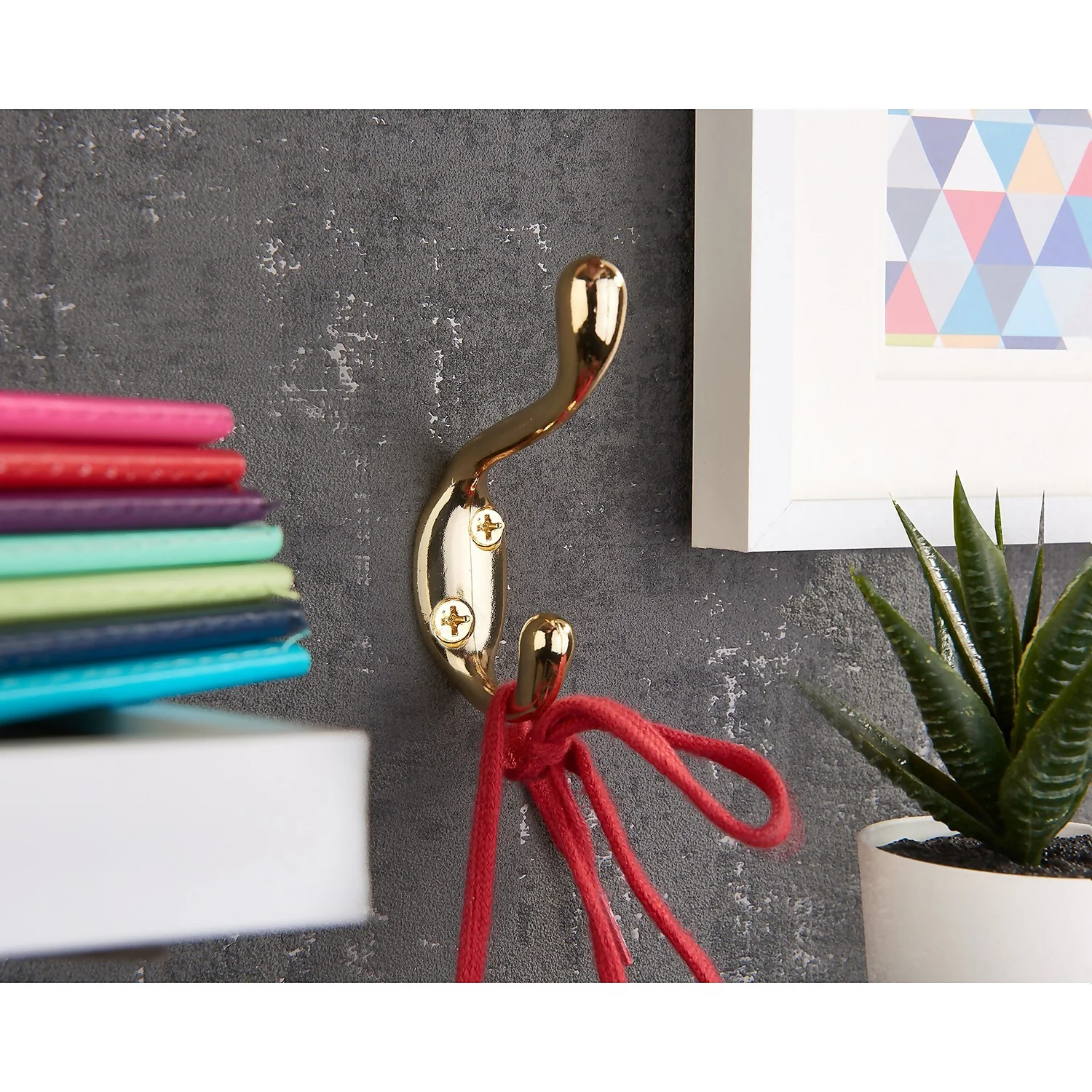 Basic Coat Hook - Polished Brass - Image 3