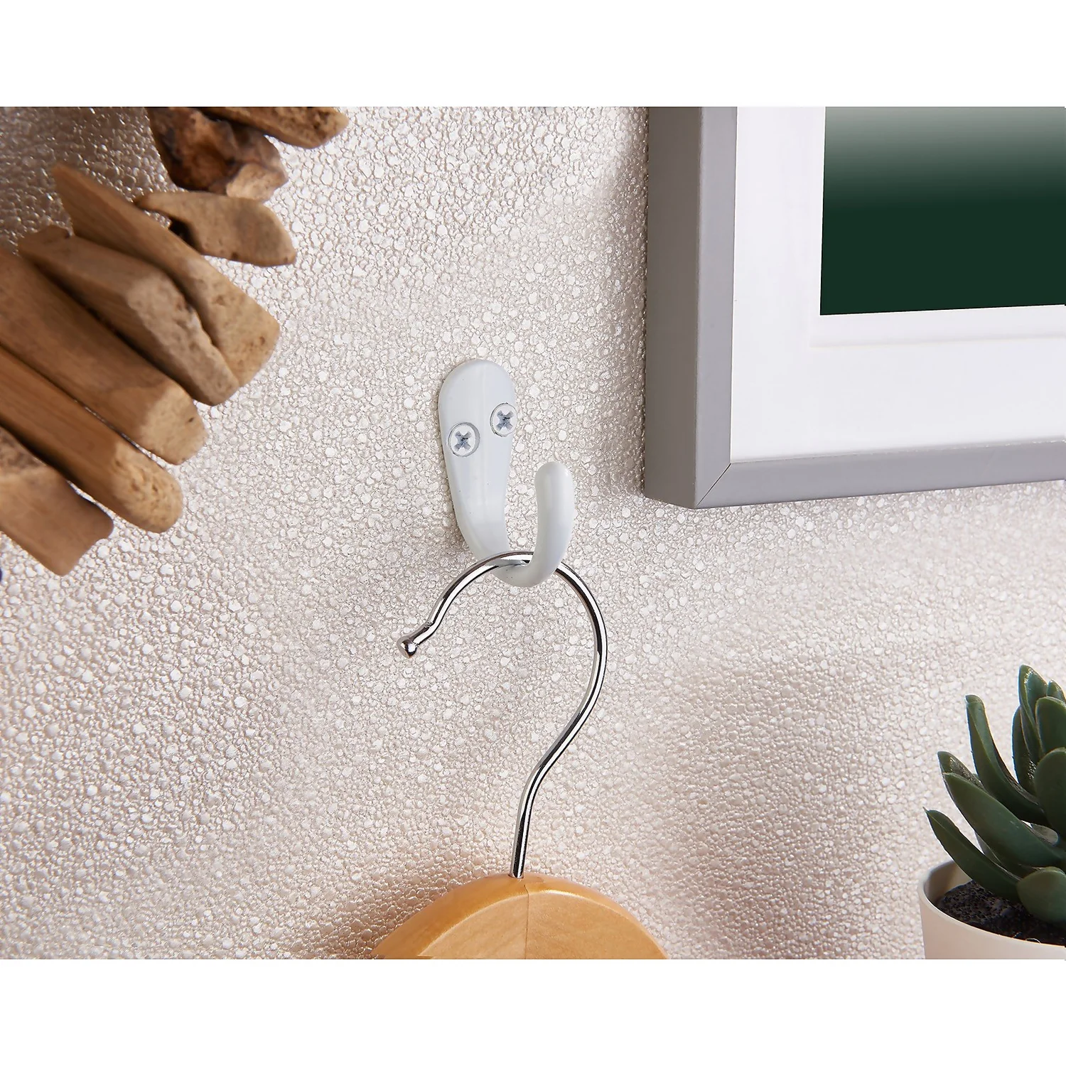 Basic Single Robe Hook - White - Image 3