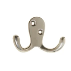 Basic Double Robe Hook - Satin Nickel