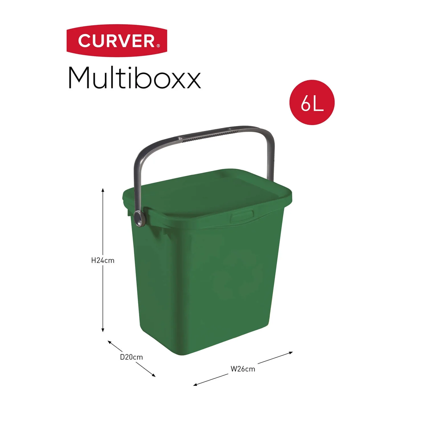 Curver Multiboxx Plastic Multi-purpose Storage Box - Green - 6L - Image 6