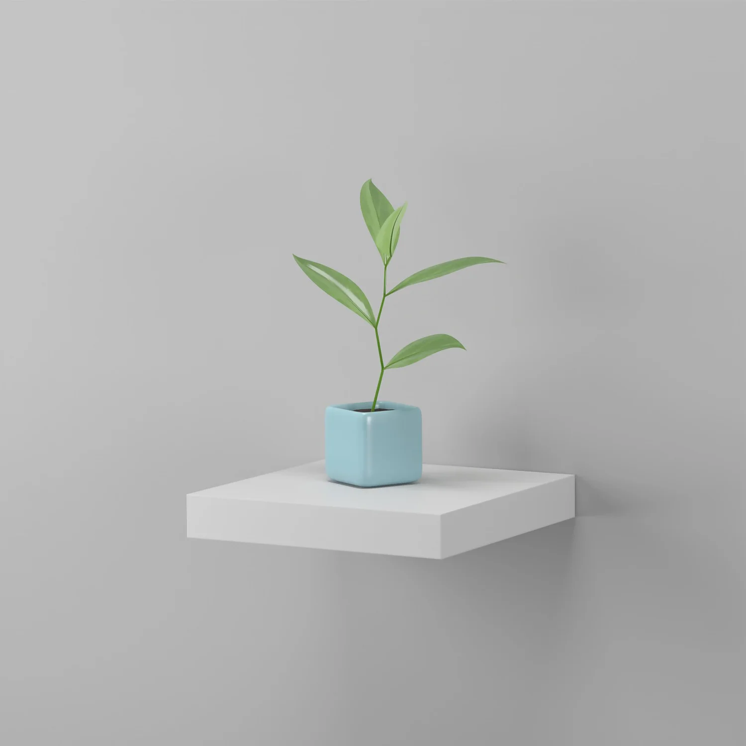 Floating Shelf - White Matt - 235 X 235 X 38mm - Image 4