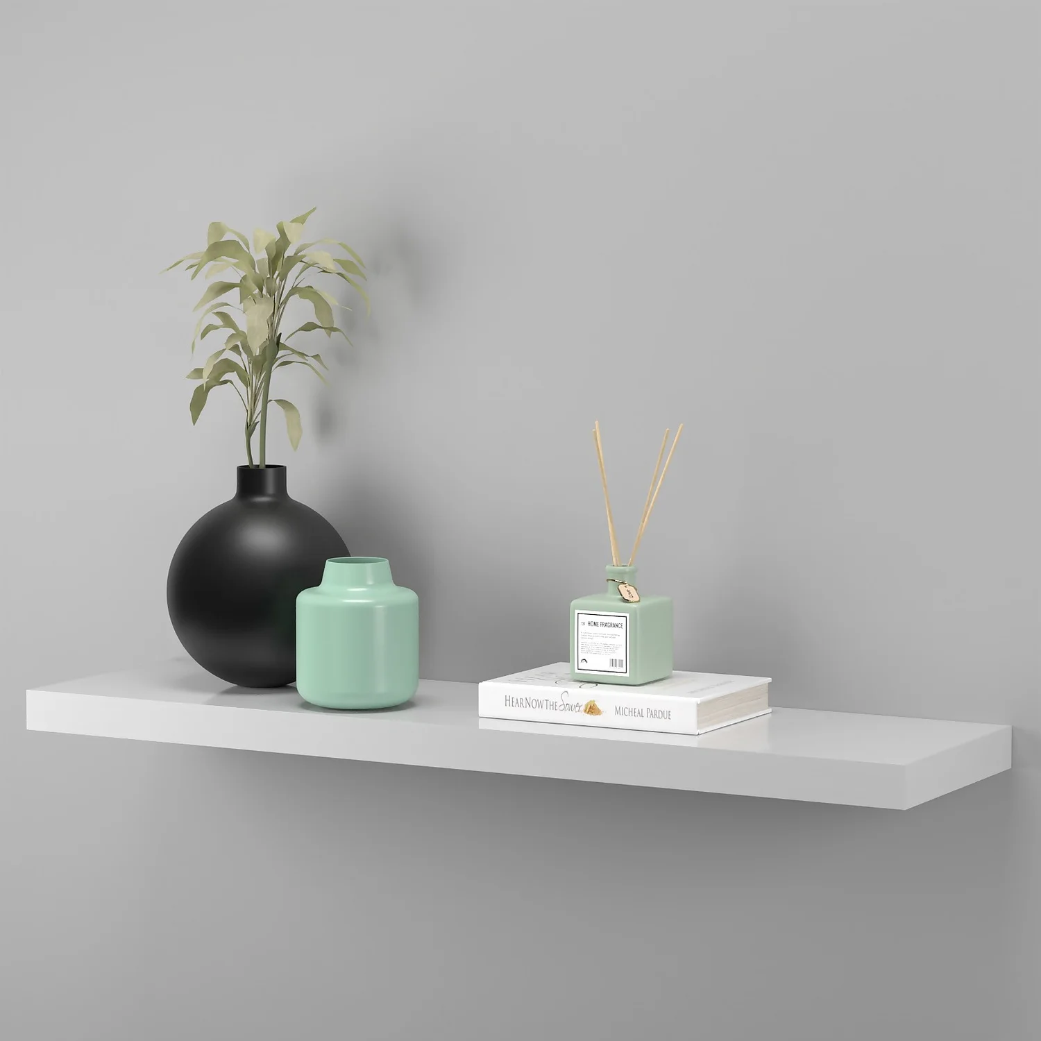 Floating Shelf - White Gloss - 900 X 240 X 38mm - Image 4
