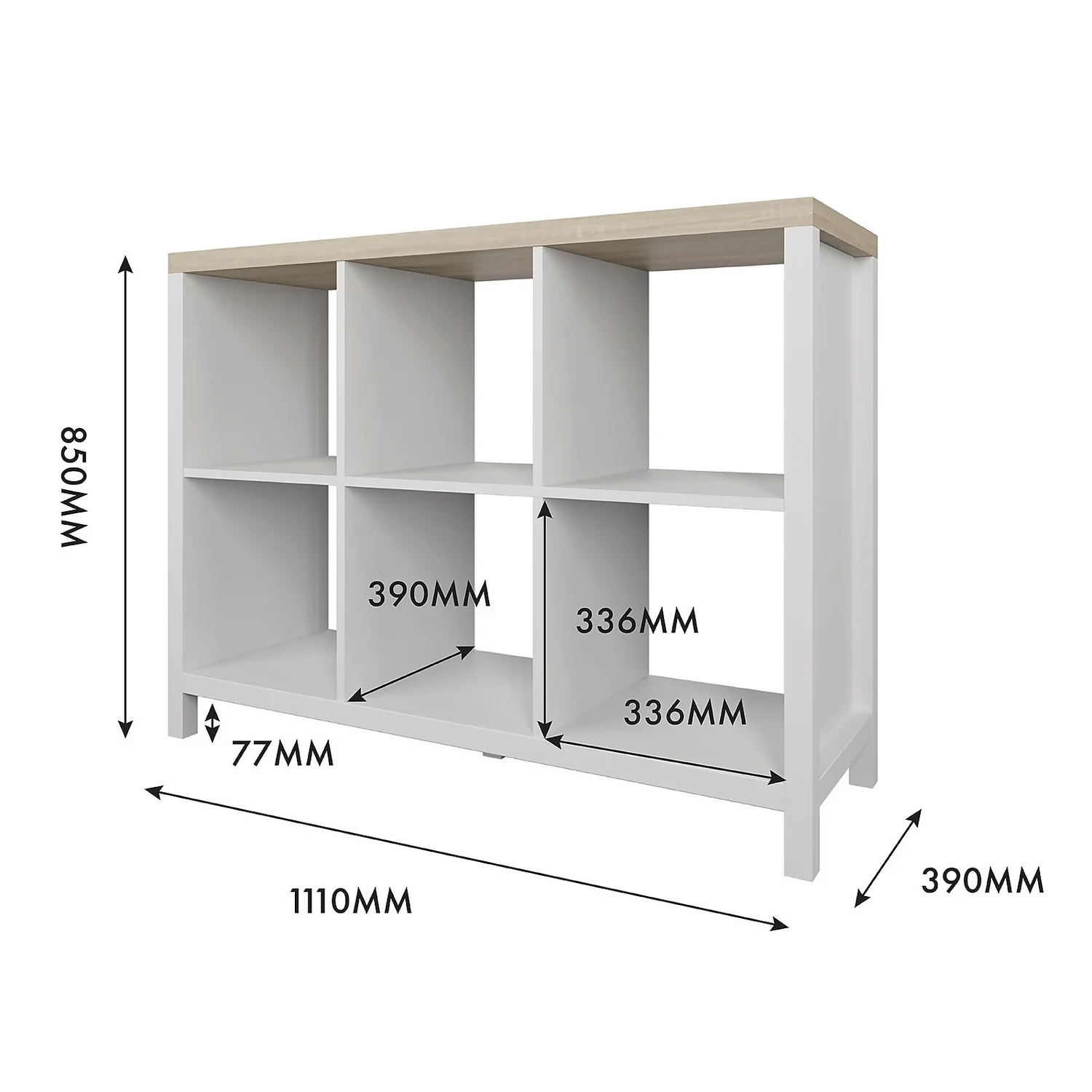 Clever Cube 2x3 Storage Unit With Legs - White - Image 8