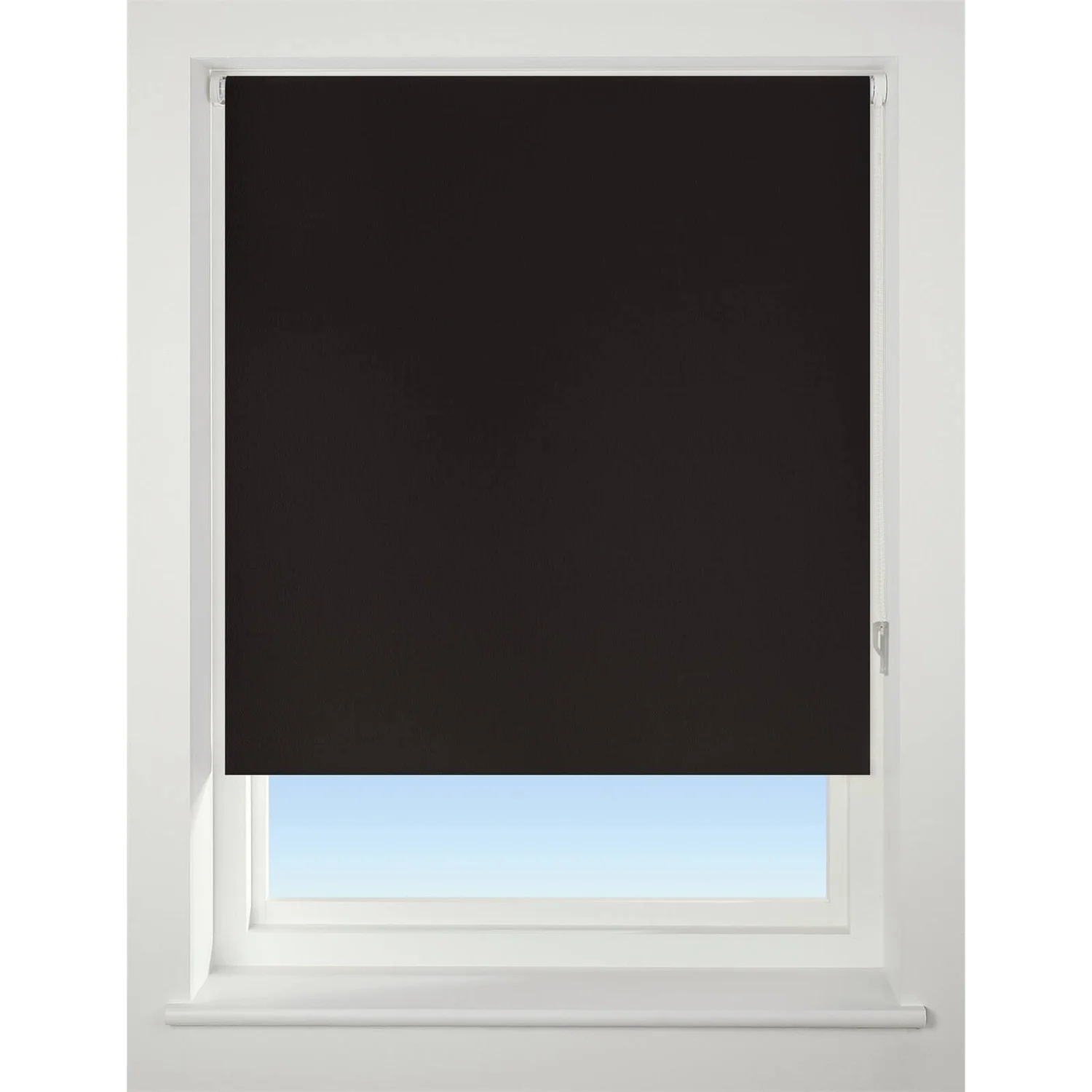 Jet Black Blackout Roller Blind - 120cm
