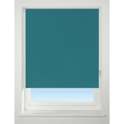 Teal Blackout Roller Blind - 90cm