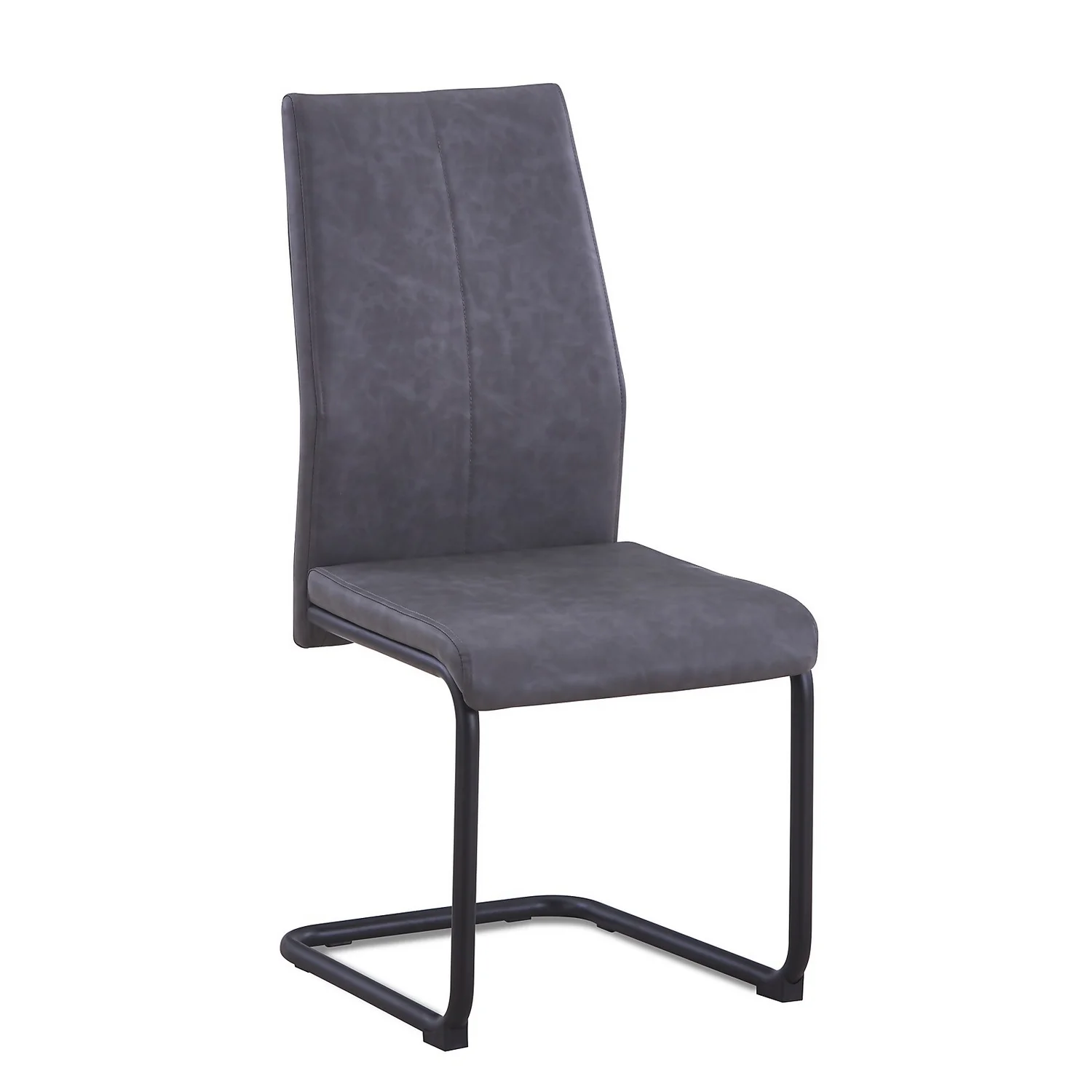 Skelby Cantilever Dining Chairs - Set Of 2 - Grey - Image 3