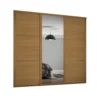 Shaker 3 Door Sliding Wardrobe Kit Oak Panel / Mirror With Oak Frame (W)2136 X (H)2260mm
