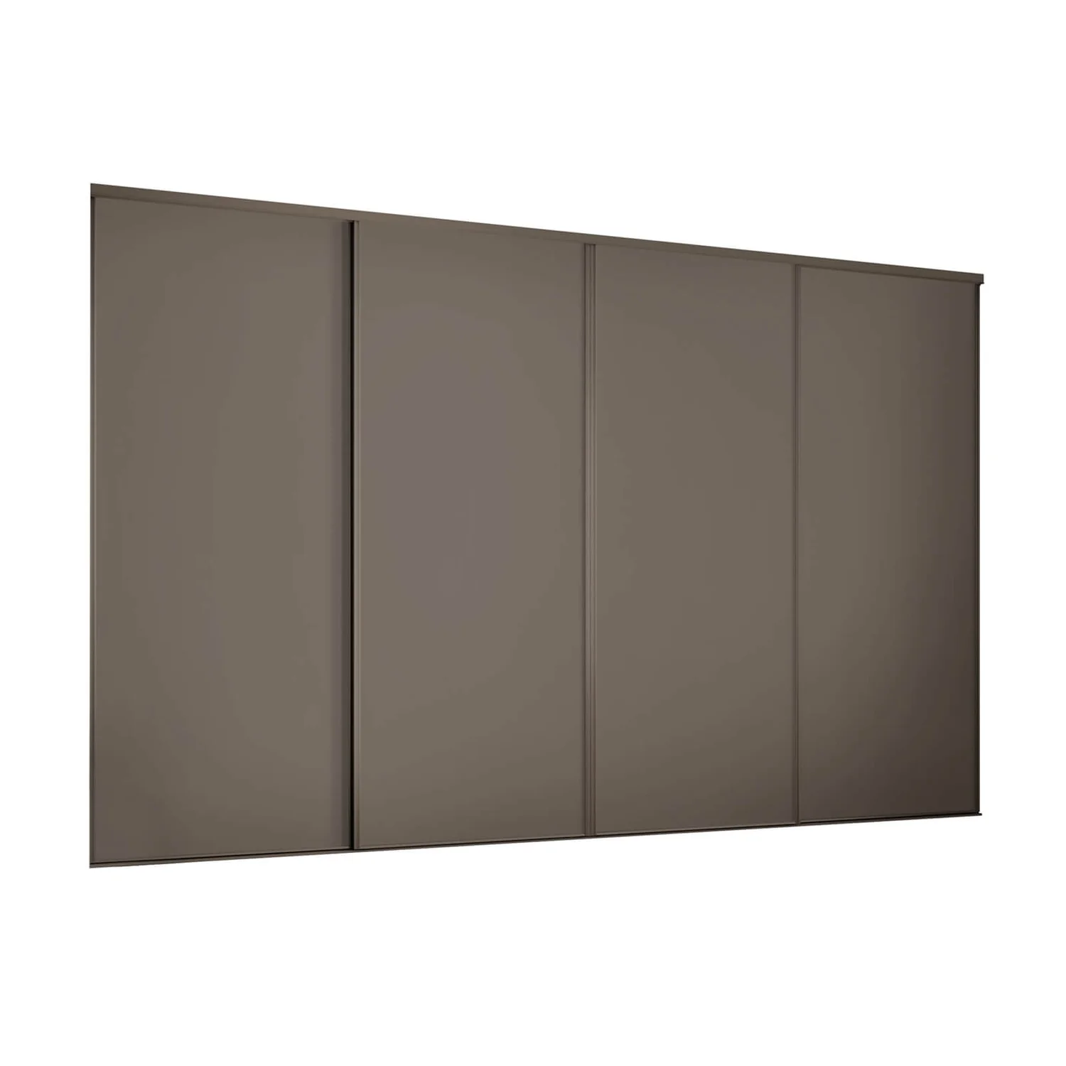 Classic 4 Door Sliding Wardrobe Kit Stone Grey Panel (W)2978 X (H)2260mm