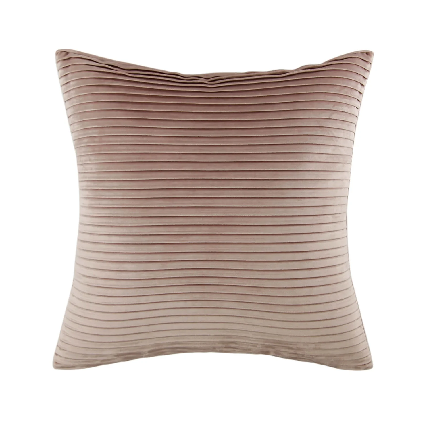 None Folded Velvet Cushion - Blush