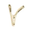Two Prong Ant Hook - Polished Brass