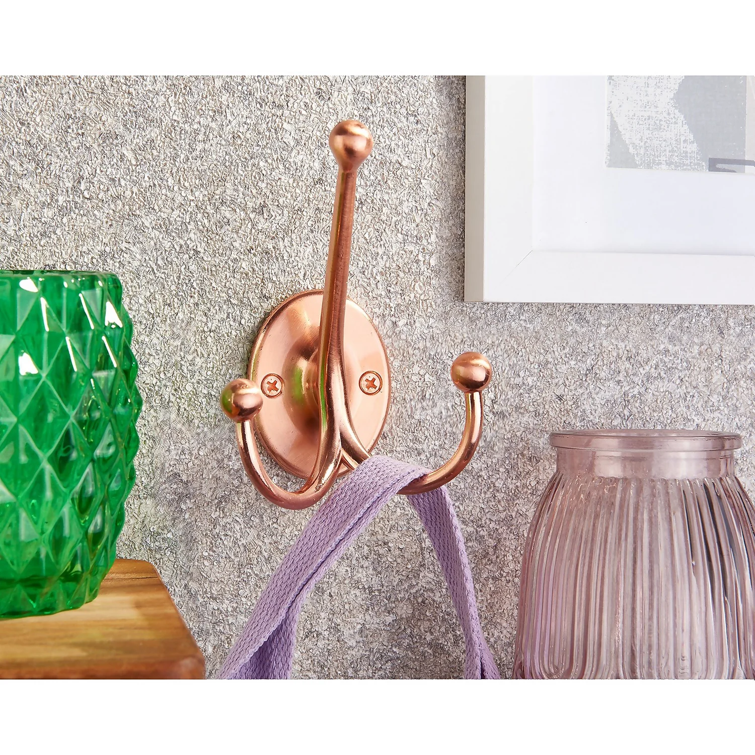 Oval Tri Hook - Brushed Copper - Image 5