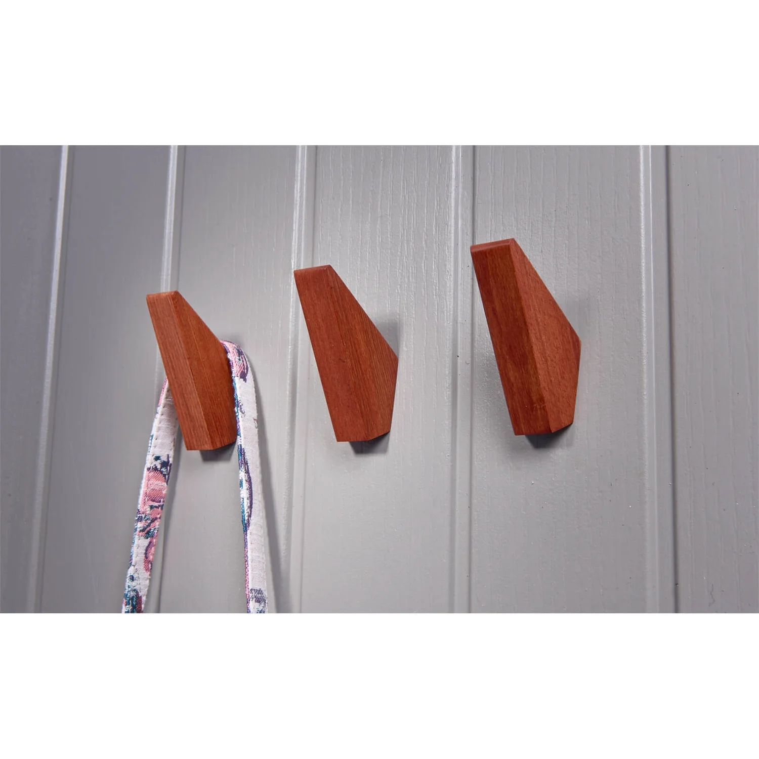Wooden Hook Set - Walnut Effect - Image 2