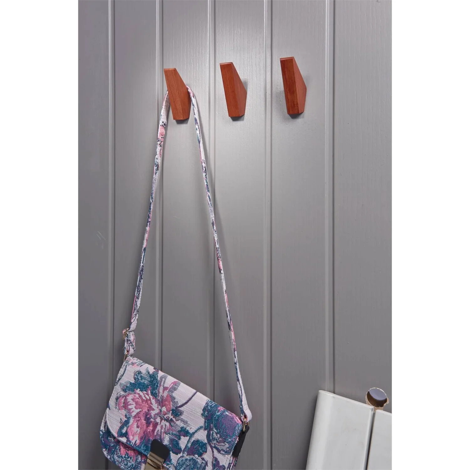 Wooden Hook Set - Walnut Effect - Image 3