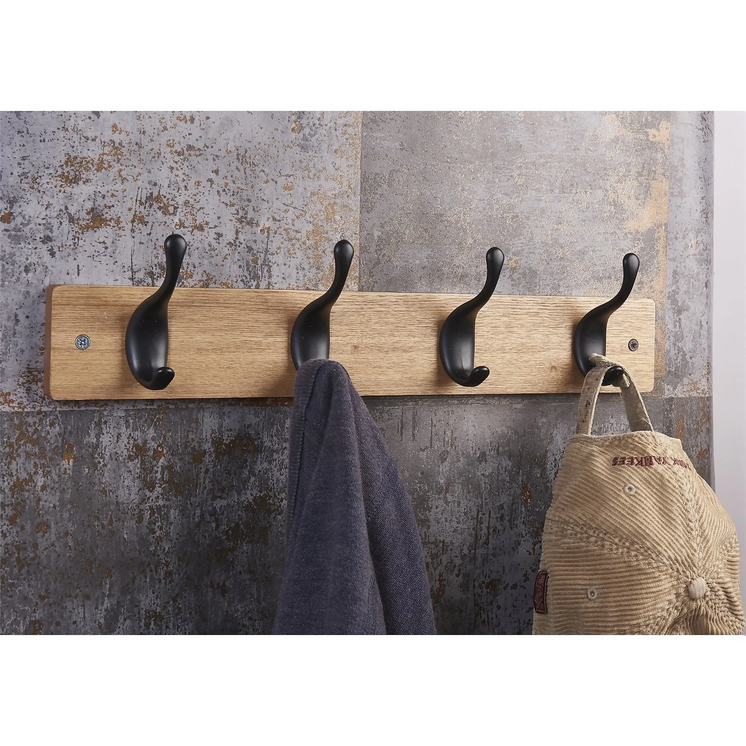 4 Black Modern Hook On Ash Board - Image 3