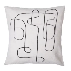 None Abstract Natural Rope Cushion