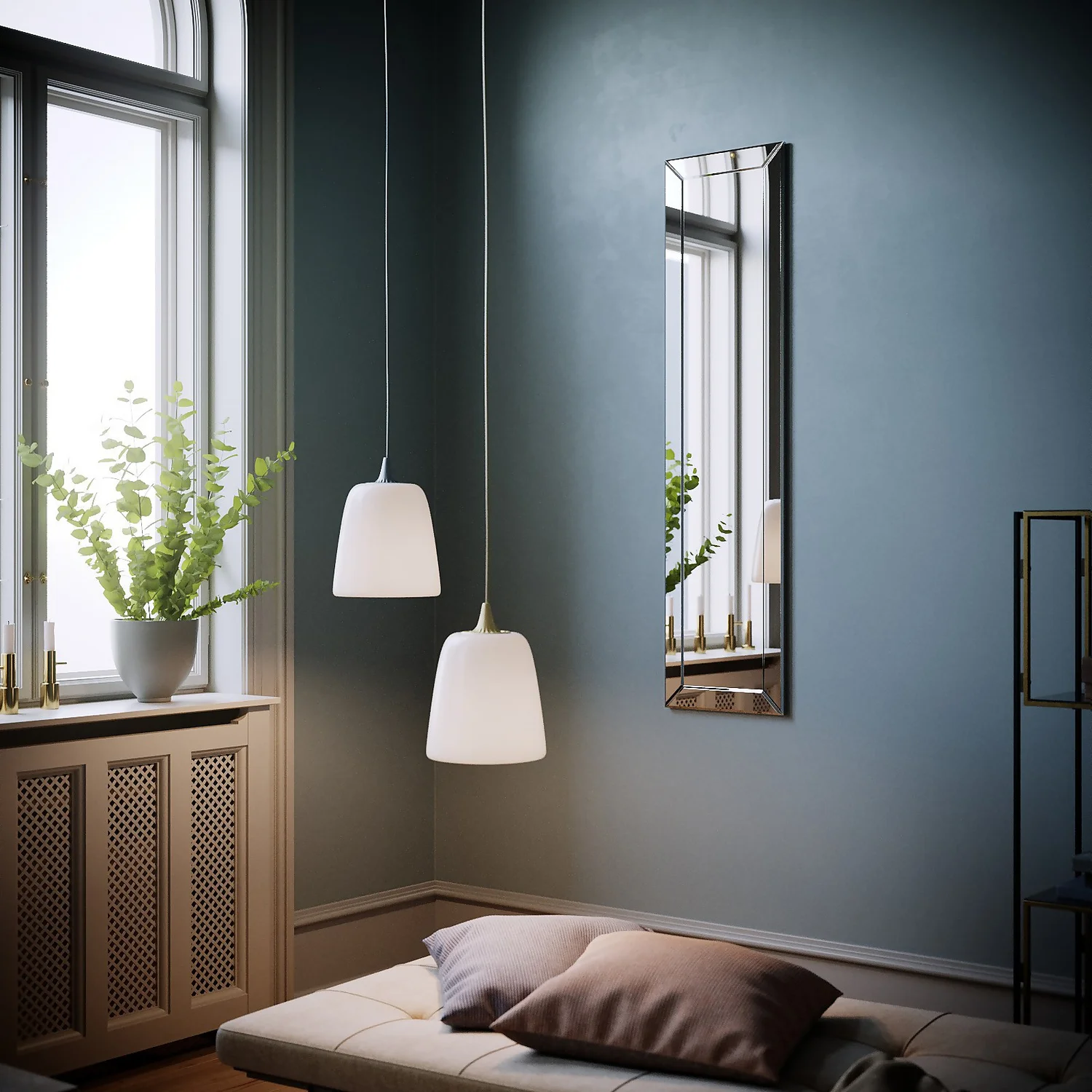 Bevelled Edge Mirror - 120x30cm - Image 3