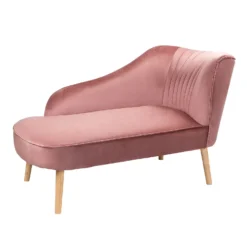Lara Luxury Velvet Chaise Longue - Rose