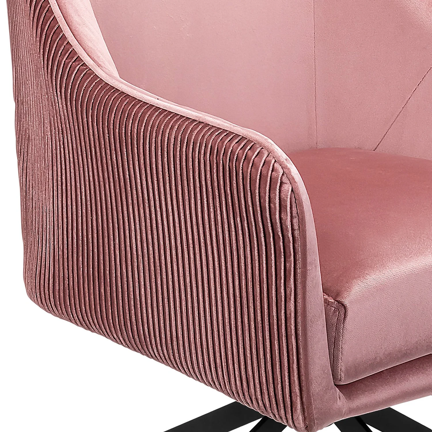 Pia Pleat Swivel Chair - Rose - Image 6