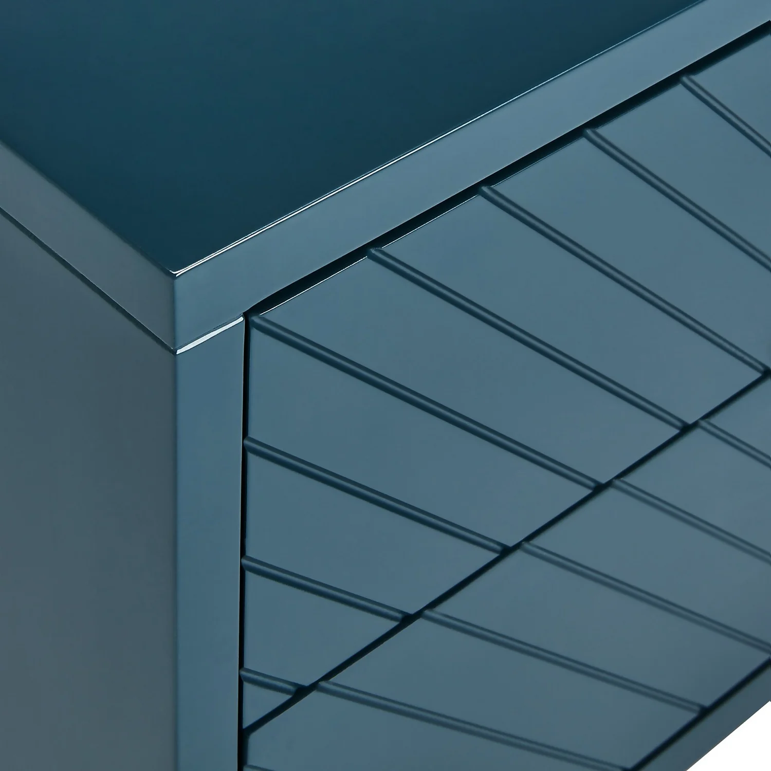 House Beautiful Trixie 2 Drawer Bedside Table - Blue - Image 7