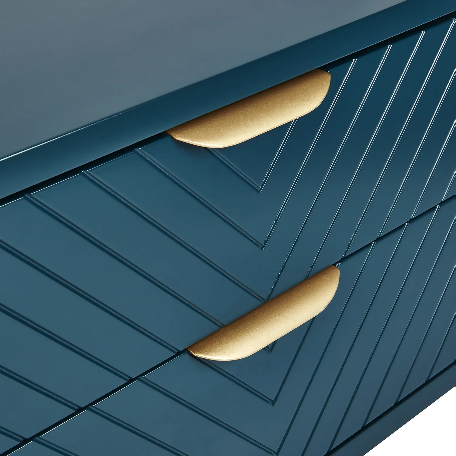 House Beautiful Trixie 2 Drawer Bedside Table - Blue - Image 6