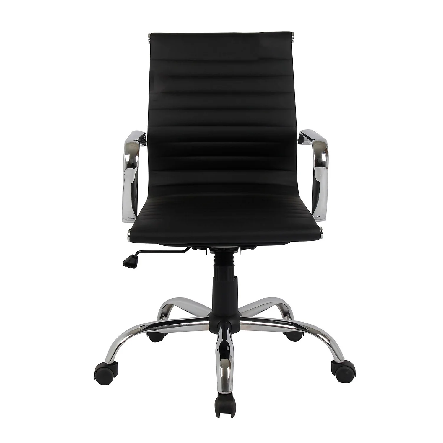 Dave Office Chair - Black Faux Leather - Image 3
