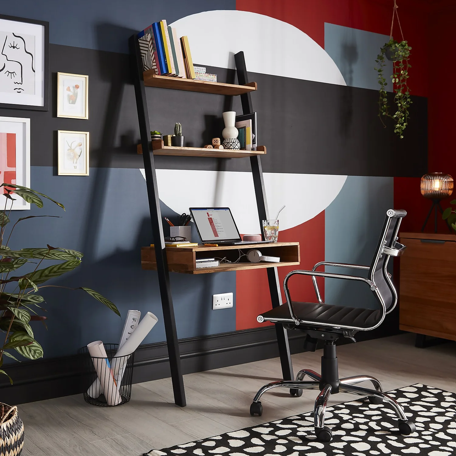 Dave Office Chair - Black Faux Leather - Image 2