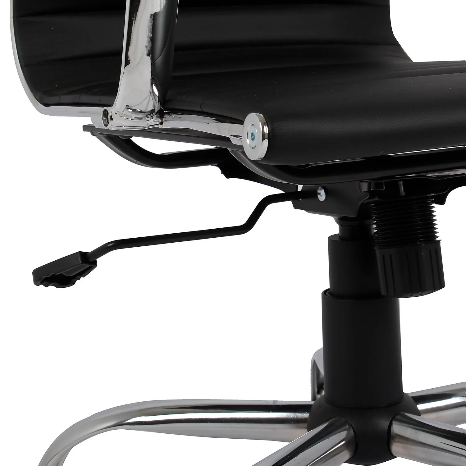 Dave Office Chair - Black Faux Leather - Image 7