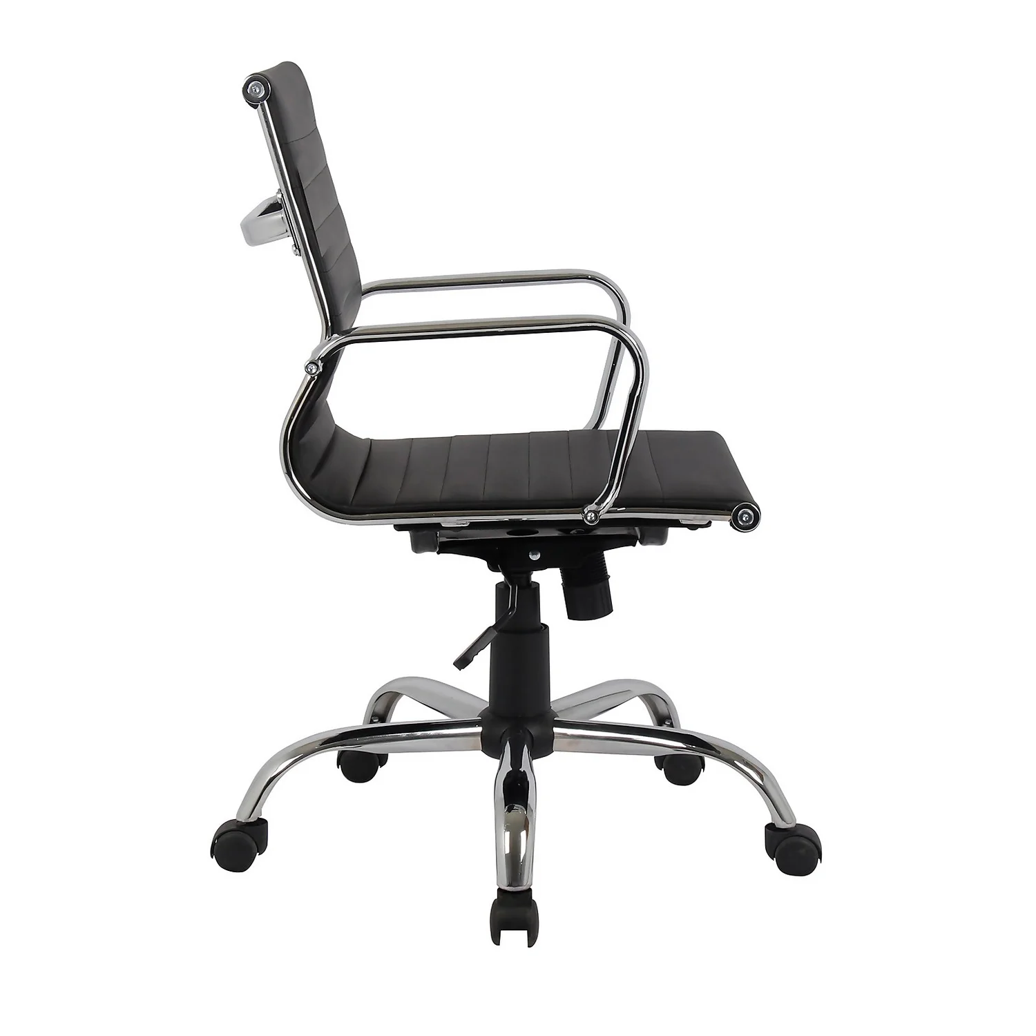 Dave Office Chair - Black Faux Leather - Image 4