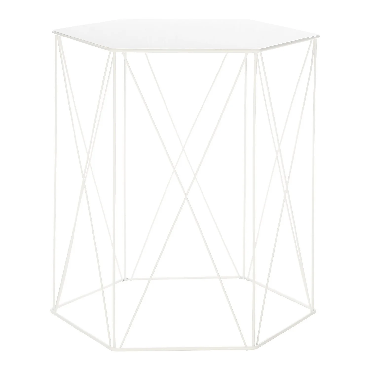 Hex Side Table Set Of 2 White - Image 4