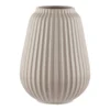 House Beautiful Line Textured Ceramic Vase - Mist