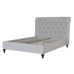 Ginny Scroll Back Double Bed - Natural