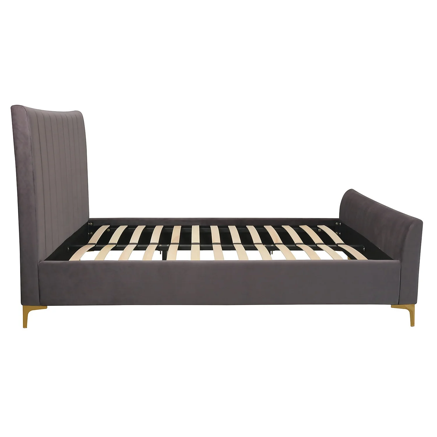 Donna Deco Double Bed - Grey - Image 4