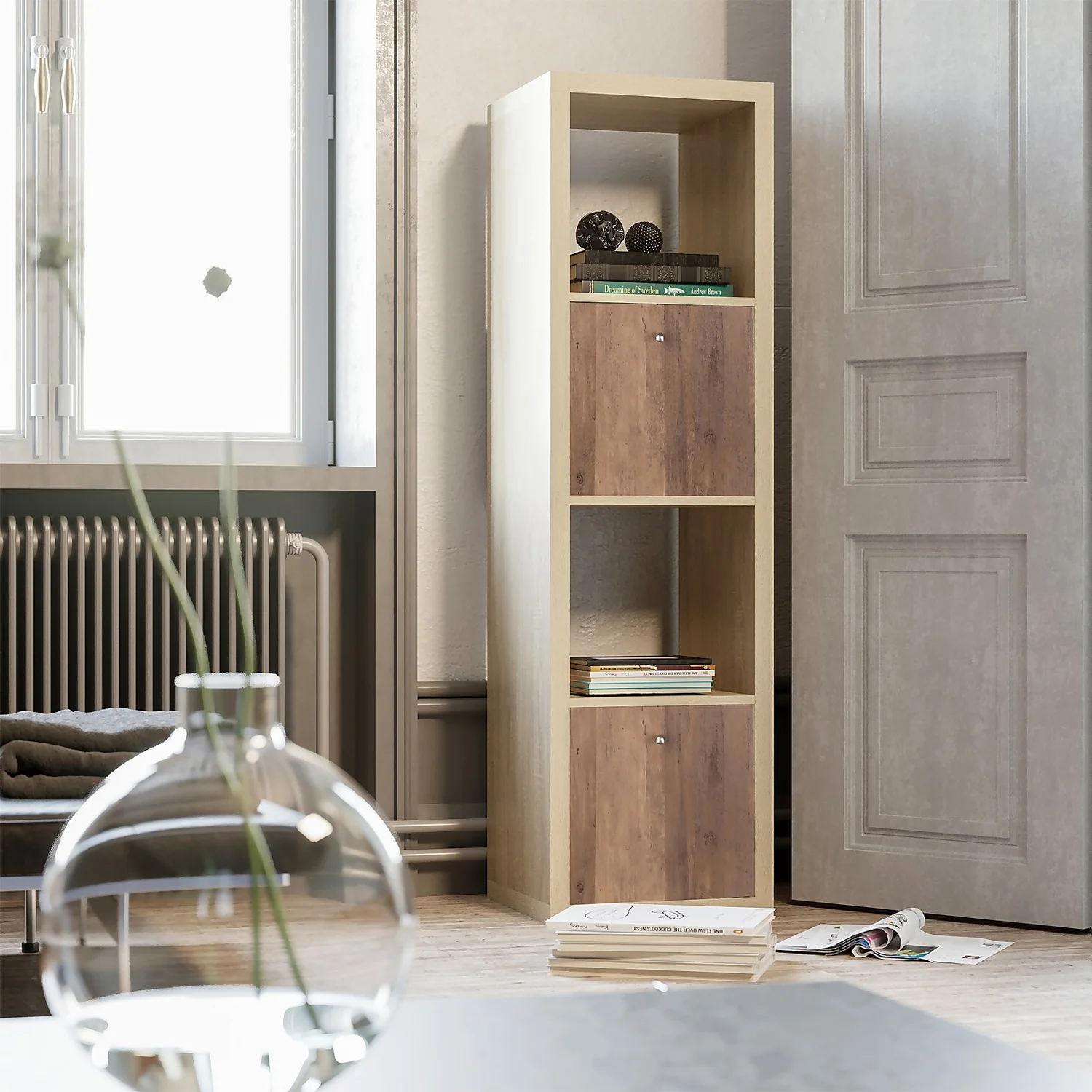 Clever Cube Timber Front Insert - Faux Dark Wood - Image 2