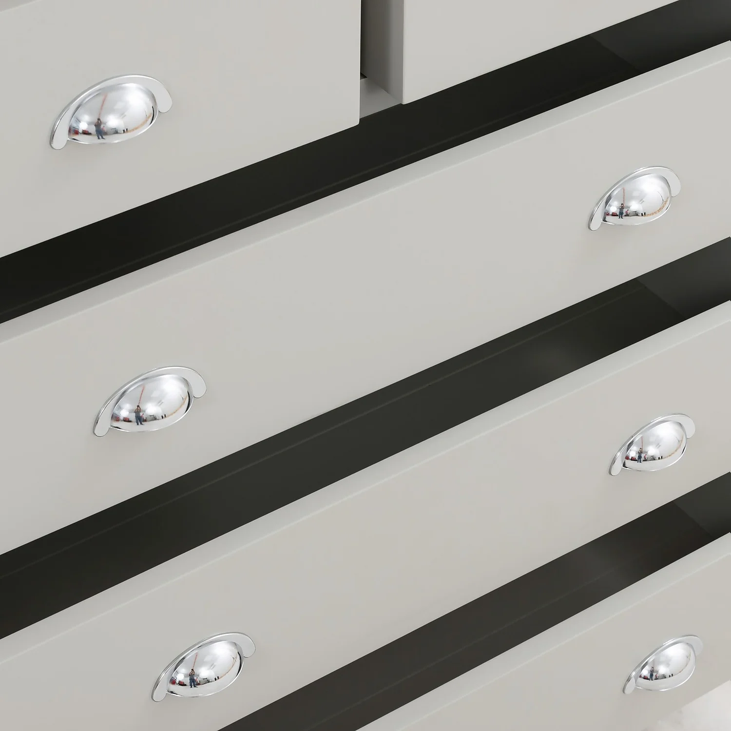 Norbury 5 Drawer Chest - Grey - Image 6