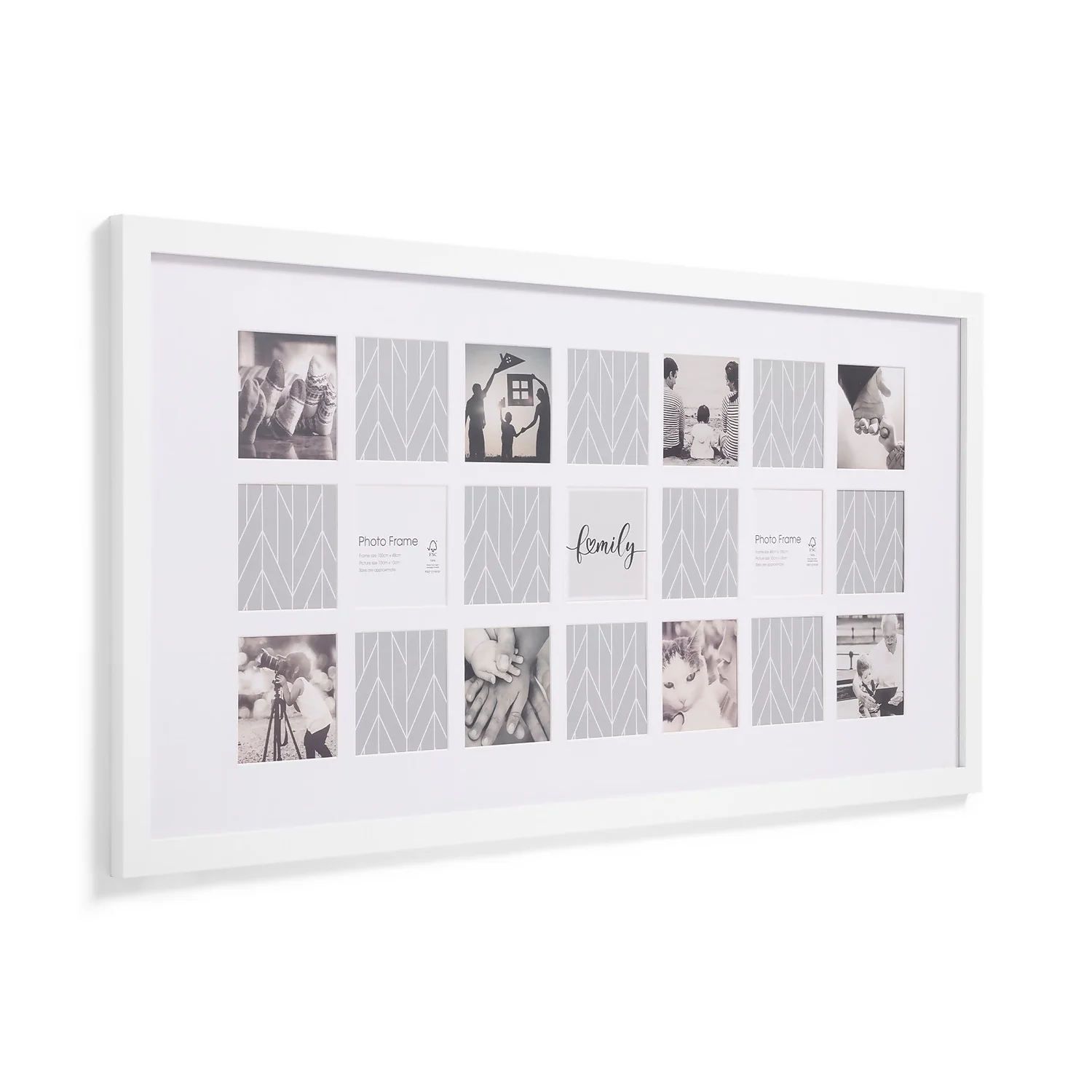 Box Photo Frame - 48x100cm - White - Image 2