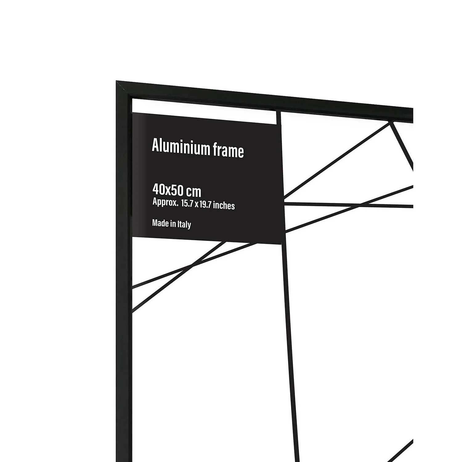 Aluminium Photo Frame - 40x50cm - Black - Image 2