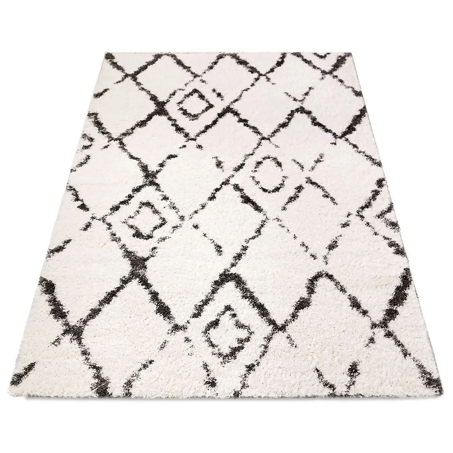 Deluxe Berber Rug - Black & White - 120x160cm