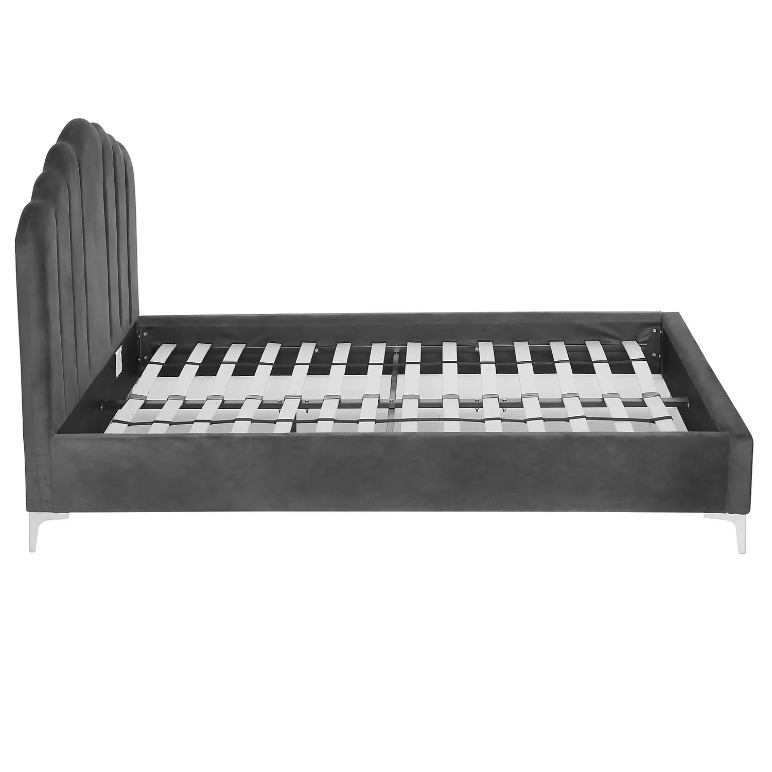 Sophia Scallop Double Bed - Grey - Image 4