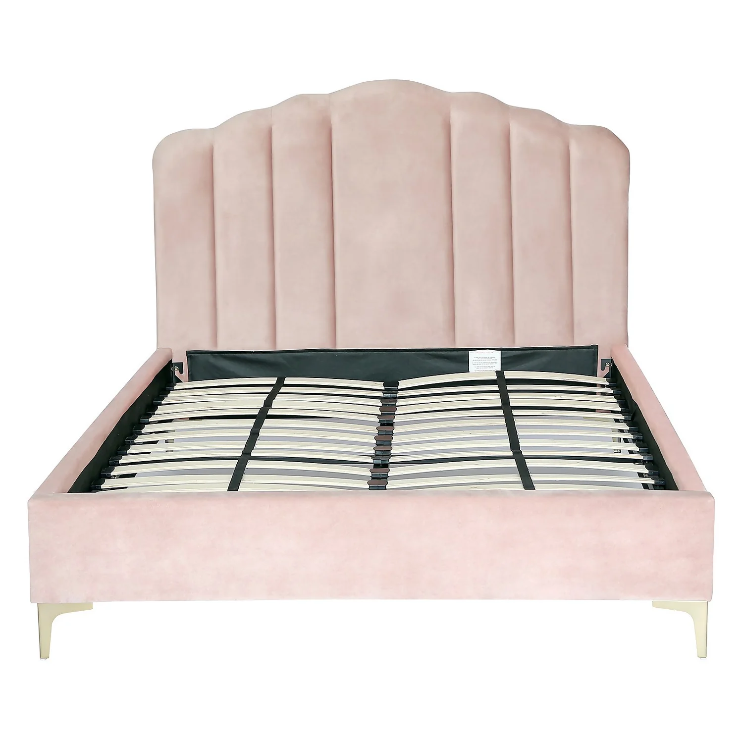 Sophia Scallop Double Bed - Blush - Image 4