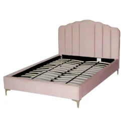 Sophia Scallop Double Bed - Blush