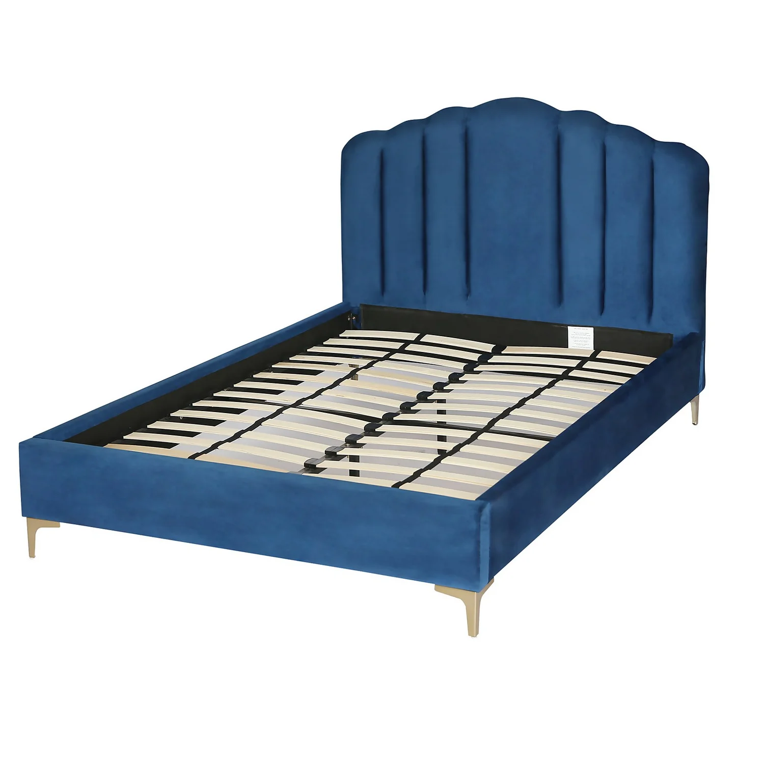 Sophia Scallop Double Bed - Navy