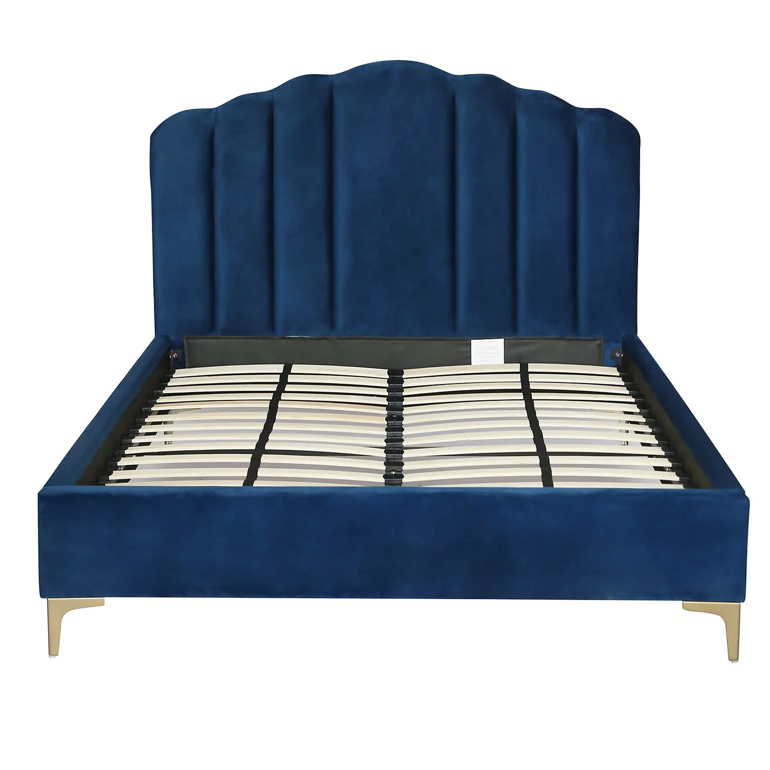 Sophia Scallop Double Bed - Navy - Image 3