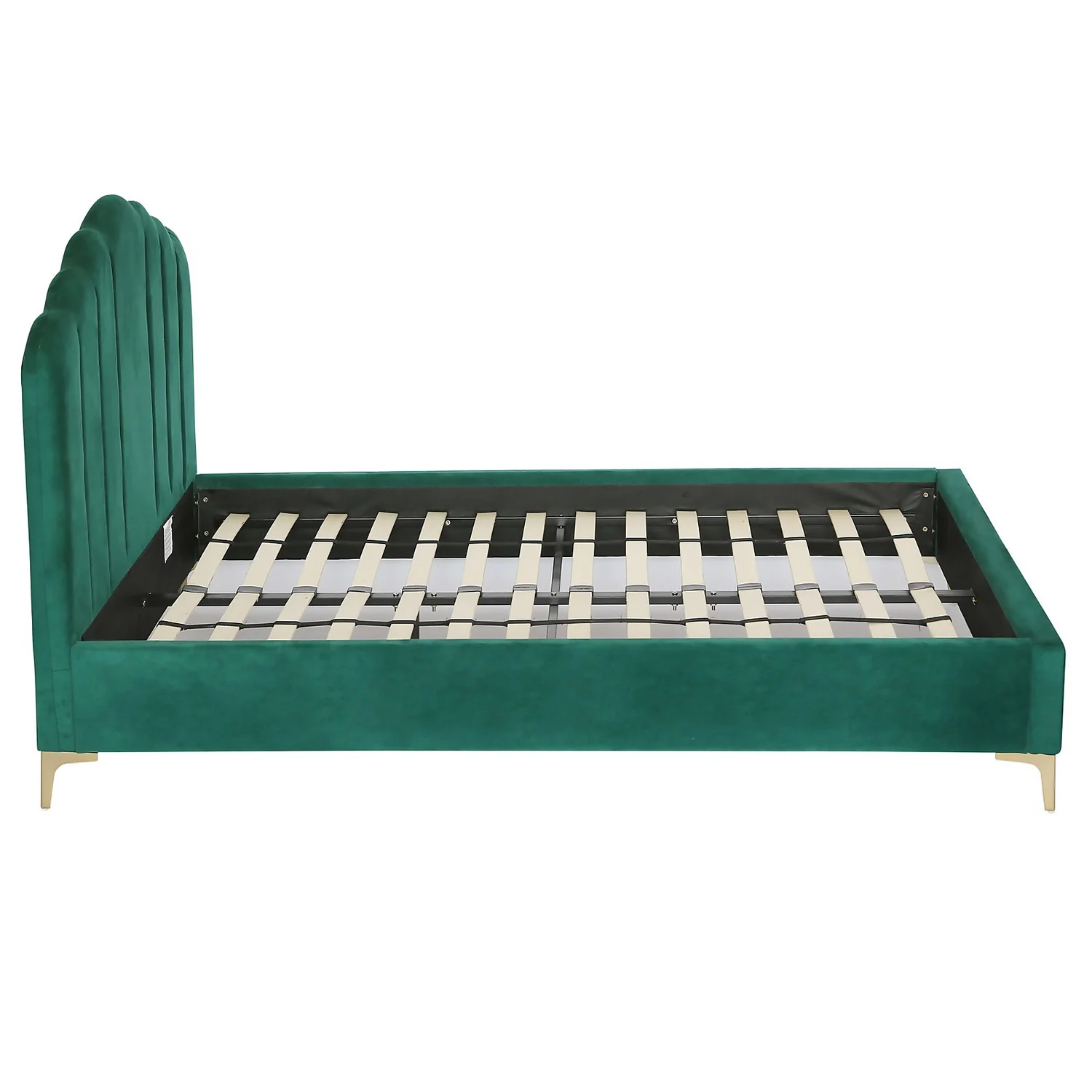 Sophia Scallop Double Bed - Emerald - Image 4